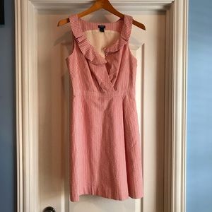 J Crew coral seersucker dress size 4
